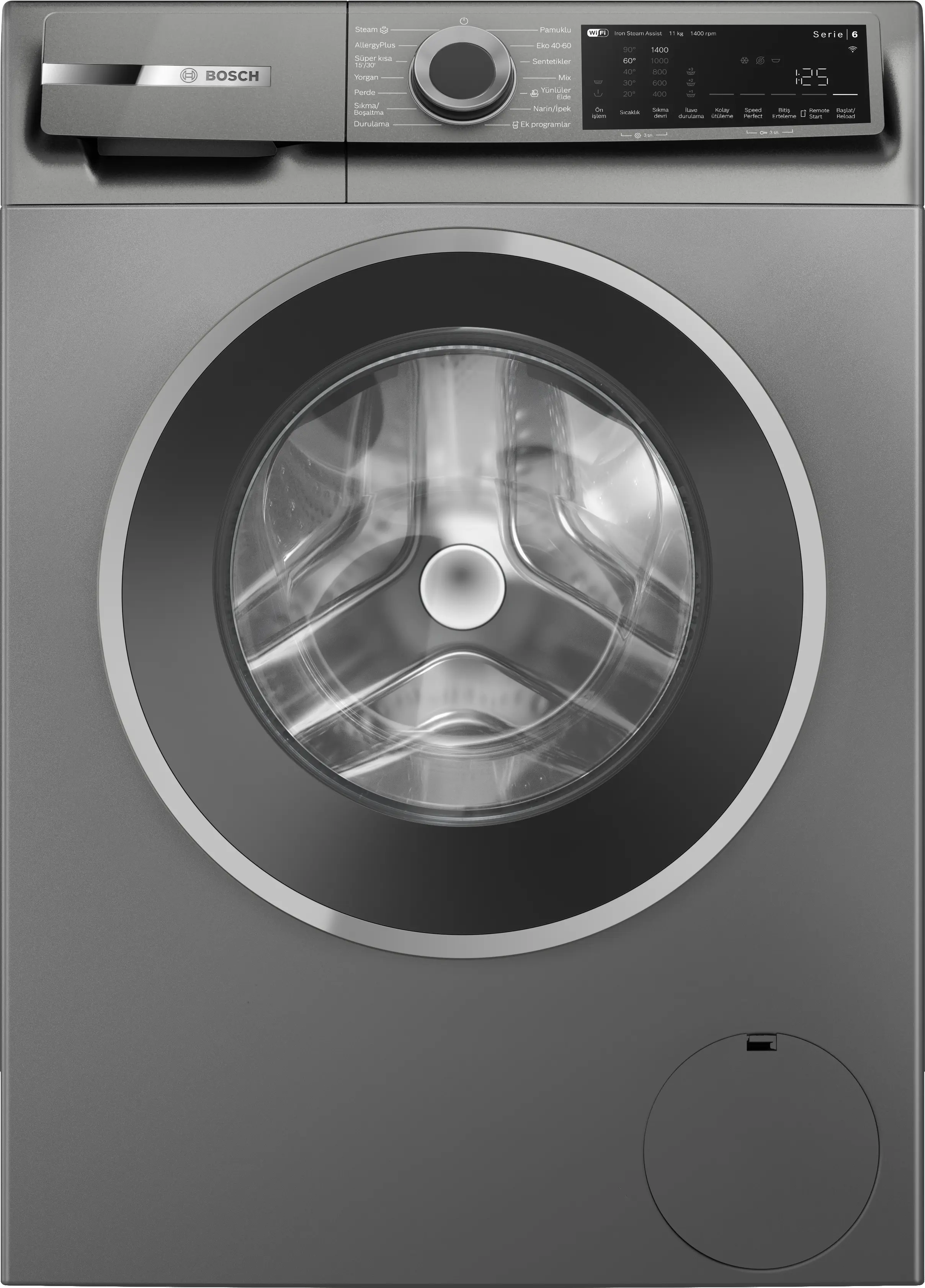 BOSCH Serie 6 Çamaşır Makinesi 11 kg maks. 1400 dev./dak., Antrasit